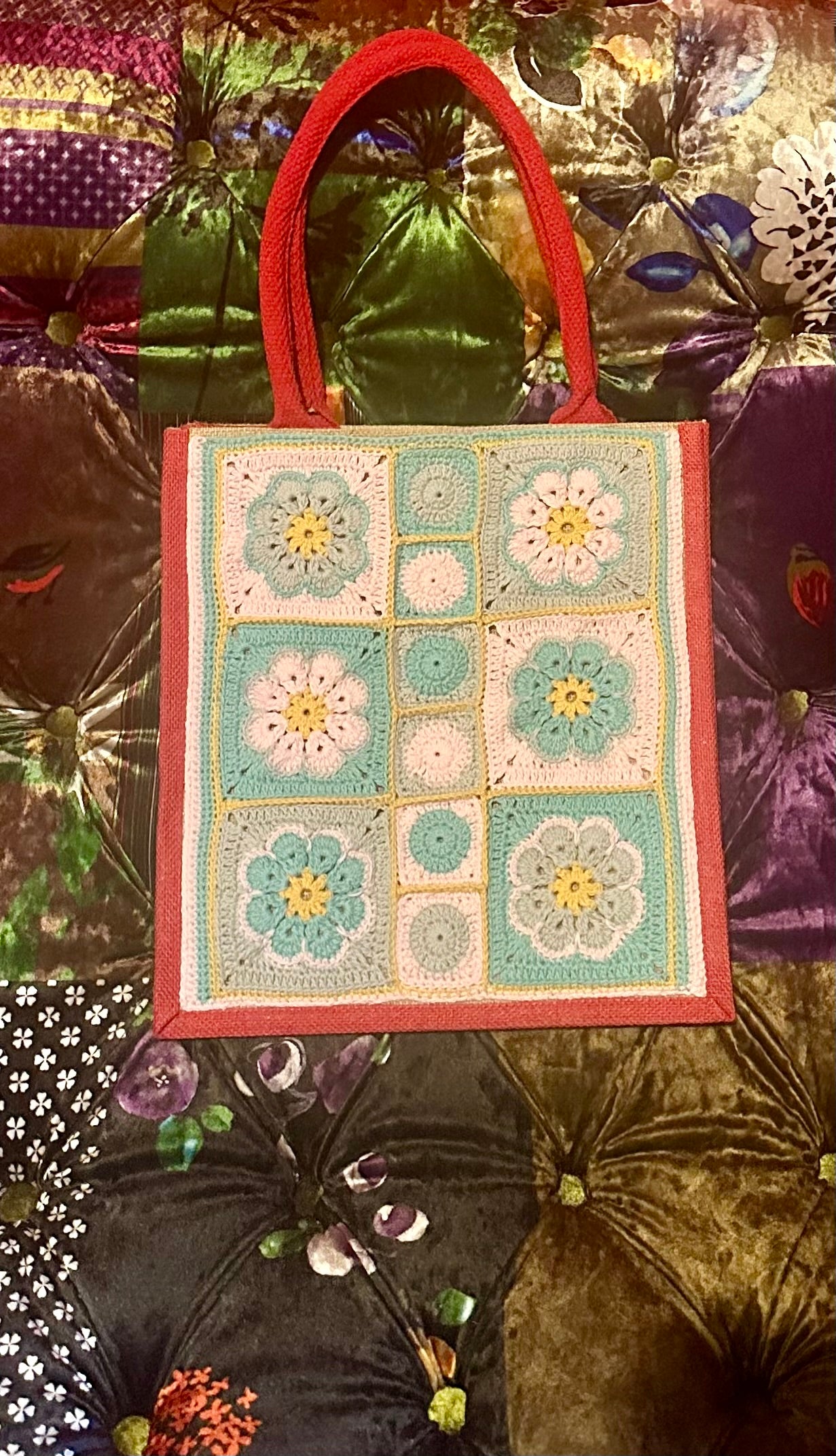 Bag - Granny Square Flower Tote - medium