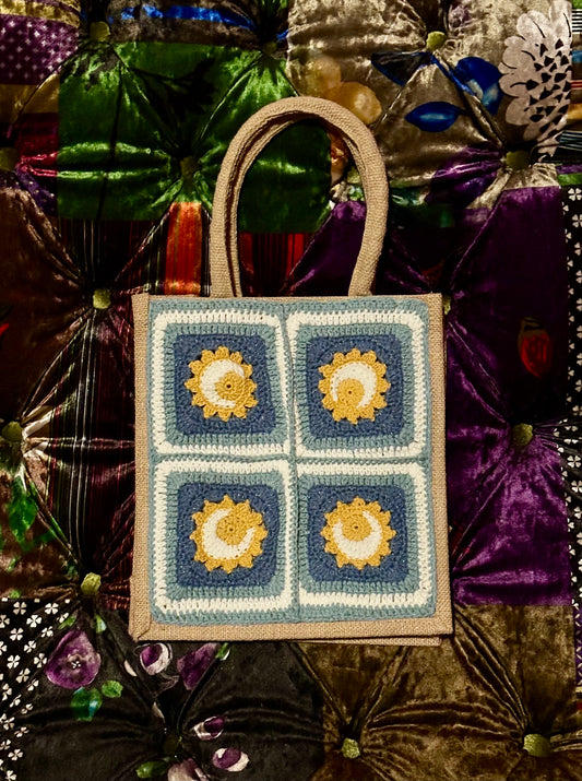 Granny Square Sun and Moon Tote - small