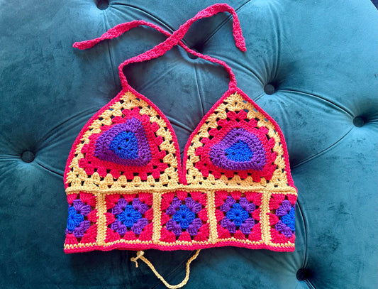 Hand Crochet Bralette - Festival/Rave/Summer Top