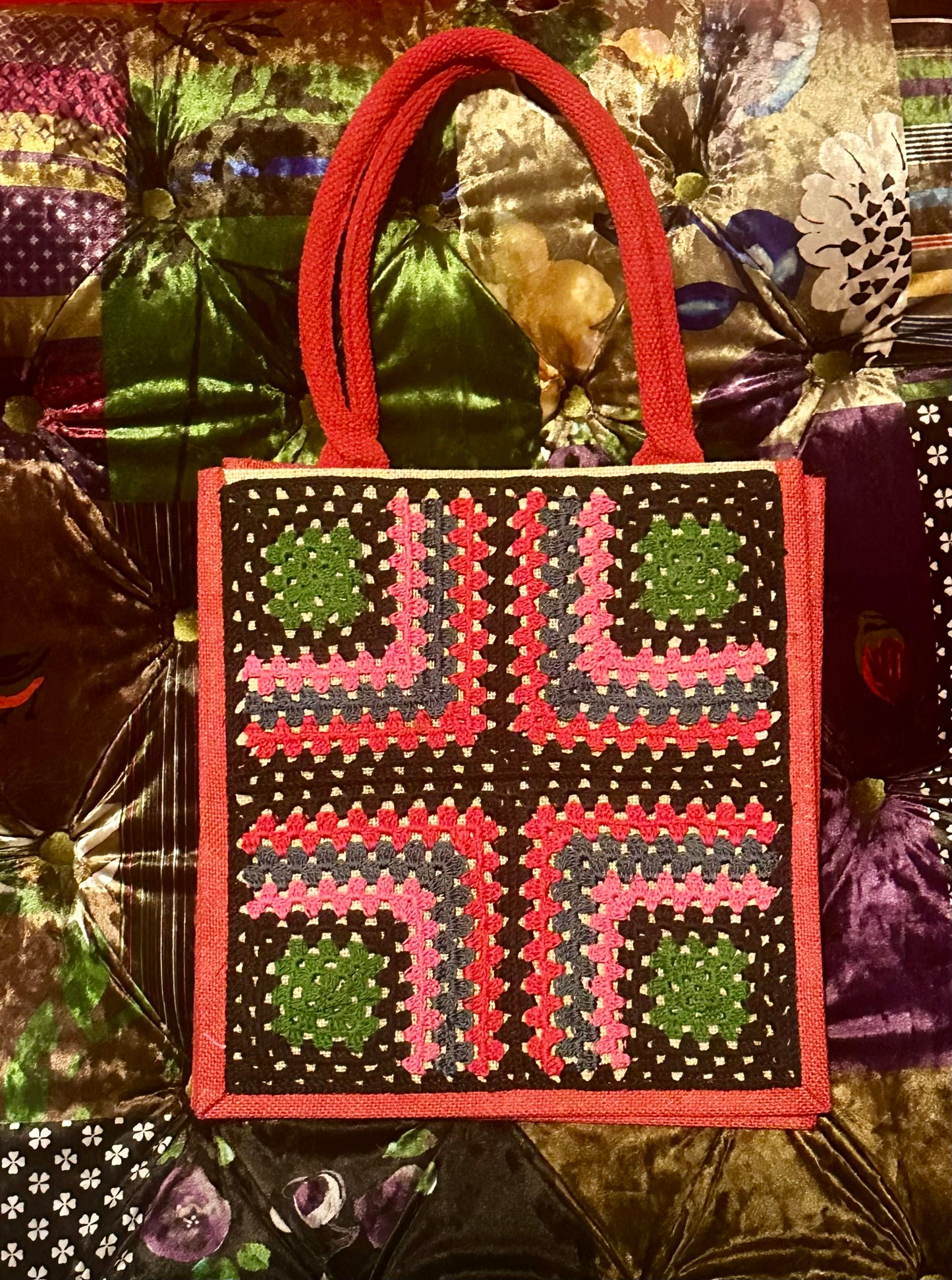 Granny Square Tote - medium