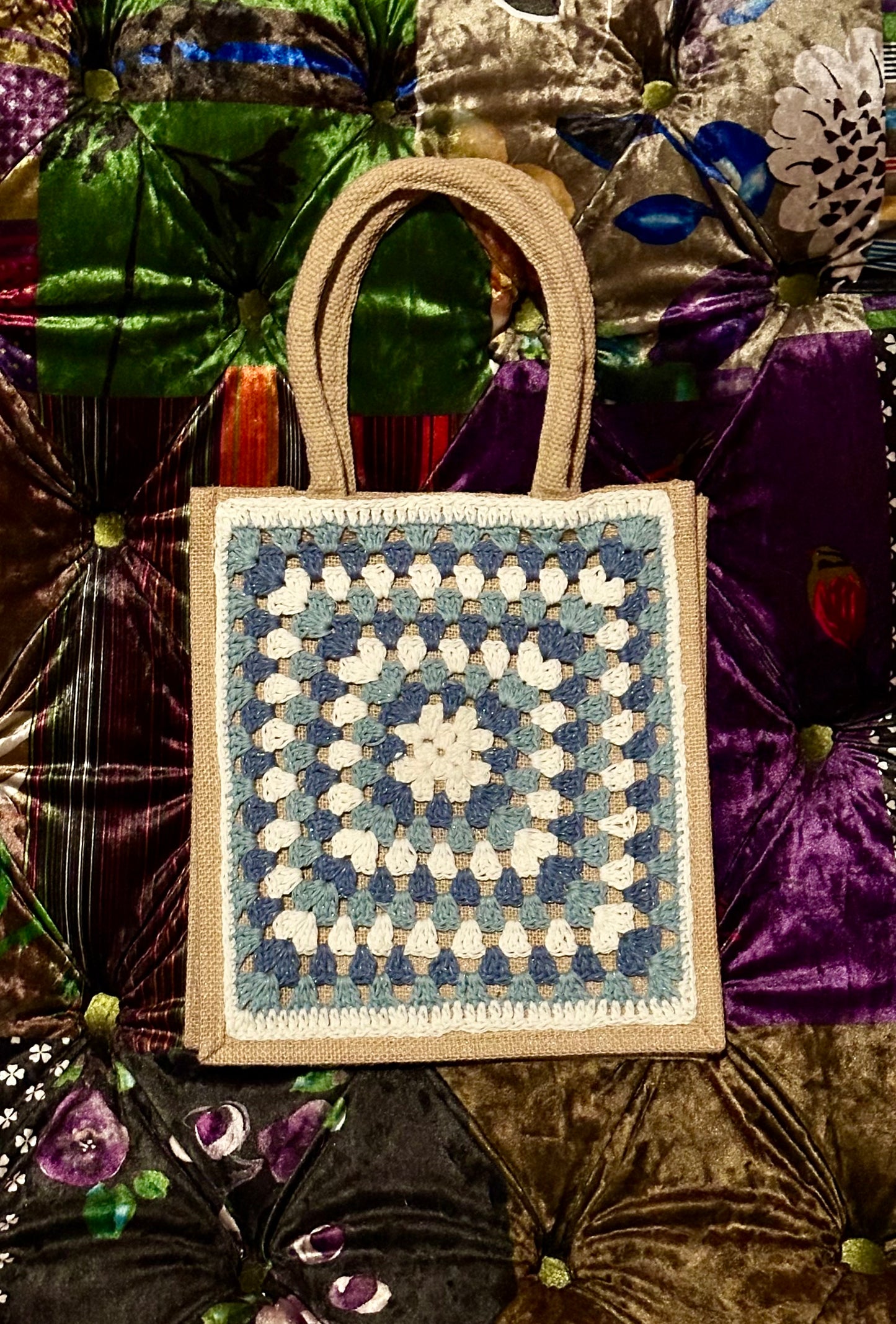 Granny Square Sun and Moon Tote - small