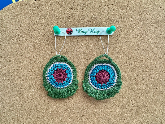 Earrings - peacock